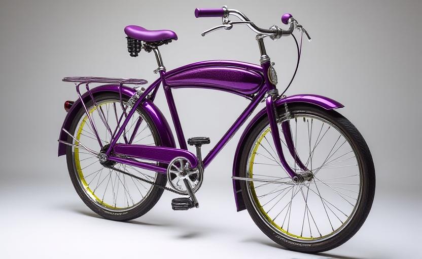 Bicicletta storica scintillante dopo il restauro conservativo