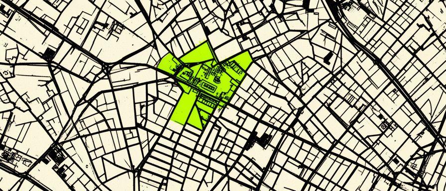 Mappa stilizzata del quartiere Monteverde Roma